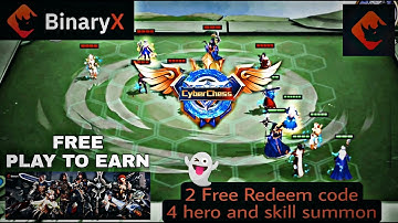 BinaryX Cyber Chess Gameplay | play to earn | Rank Match | redeem code