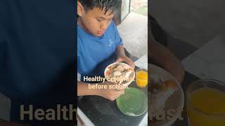 Healthy breakfast helps kids grow stronger, think better, and stay active all day 🍎🥣💚 #HealthyKids