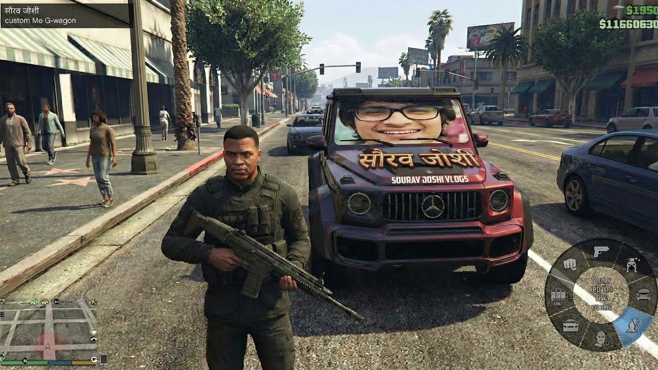 Saurav Joshi ki G-wagon r आज तो चुरा ही ली new game playing GTA 