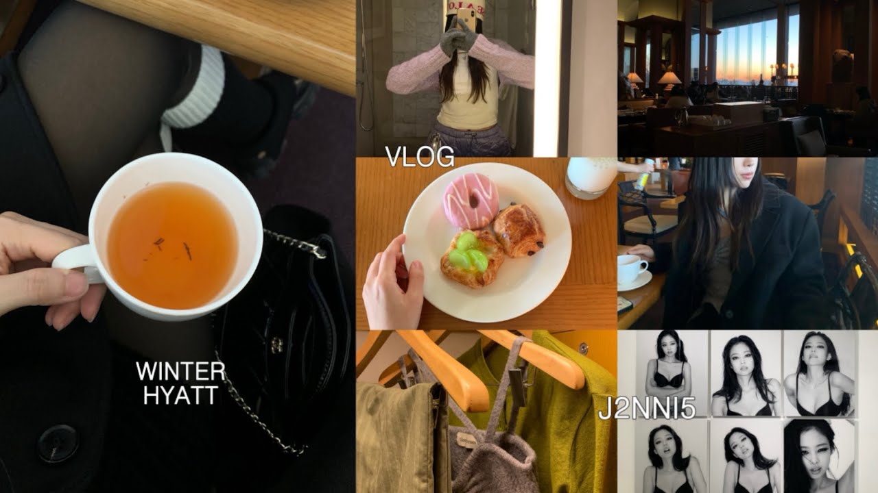 겨울 하얏트..❄️ 호캉스 브이로그🚪🗝️ (feat. J2NNI5 사진전)