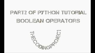 Boolean in python 3 - Beginner Python Tutorial part 2