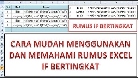 Rumus IF Pada Excel - IF Bertingkat