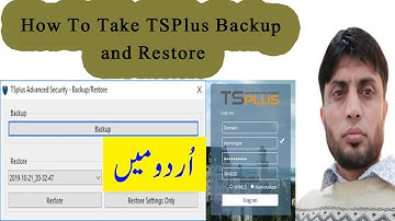 How To Take Backup & Restore in TSPlus | in Urdu | Lesson-8