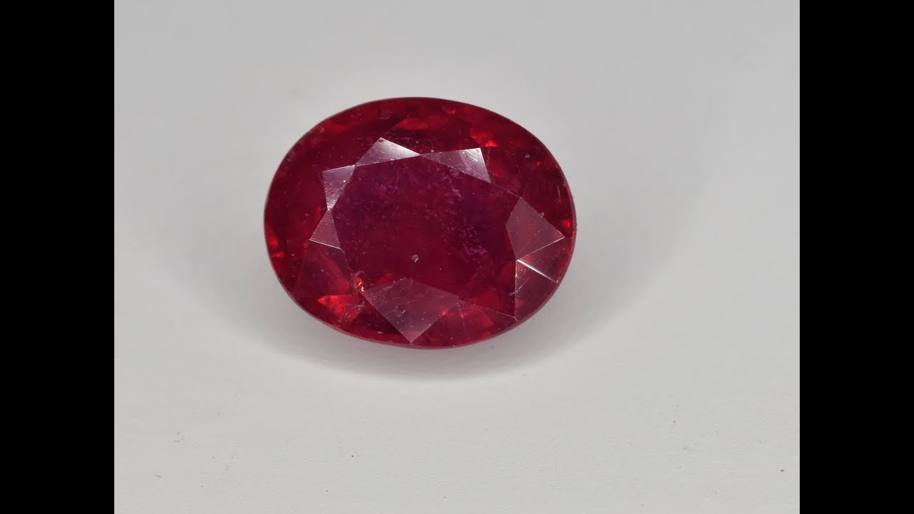 Ruby Fracture Ruby - Fracture Filled - 3.94 Cts - YouTube
