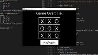 Project0: TicTacToe(CS50’sIntroduction to Artificial Intelligence with Python)