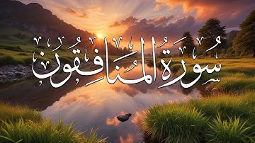 سورة المنافقون تلاوة هادئة تريح القلب والعقل💙||  تلاوة هادئة تريح القلب والنفس 😴