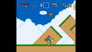 Cookie Mountain cleared without pressing A or B!
This level was very hard! I took a long time to manage to kill that sliding koopa, because it turned into a normal blue koopa without shell really fast and it didnt interact with Yoshi, as it was actually in his mouth.
The list of levels possible to clear without pressing A or B:
-Yellow Switch Palace
-Yoshis Island 2
-Green Switch Palace
-Donut Secret 1 (both exits)
-Donut Secret 2
-Red Switch Palace
-Vanilla Secret 2
-Vanilla Secret 3
-Soda Lake
-Cookie Mountain
-Forest of Illusion 1 (both exits)
-Forest of Illusion 2 (both exits)
-Blue Switch Palace
-Forest of Illusion 3 (both exit)
-Forest of Illusion 4 (both exits)
-Forest Secret Area
-Chocolate Island 2 (normal exit)
-Star World 2 (both exits)
-Star World 3 (both exits)
-Outrageous
-Funky
Total of 28 exits! Cookie Mountain cleared without pressing A or B!