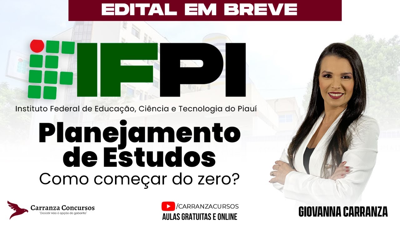 Concurso IFPI | Planejamento de Estudos para Concursos Públicos – Como Organizar