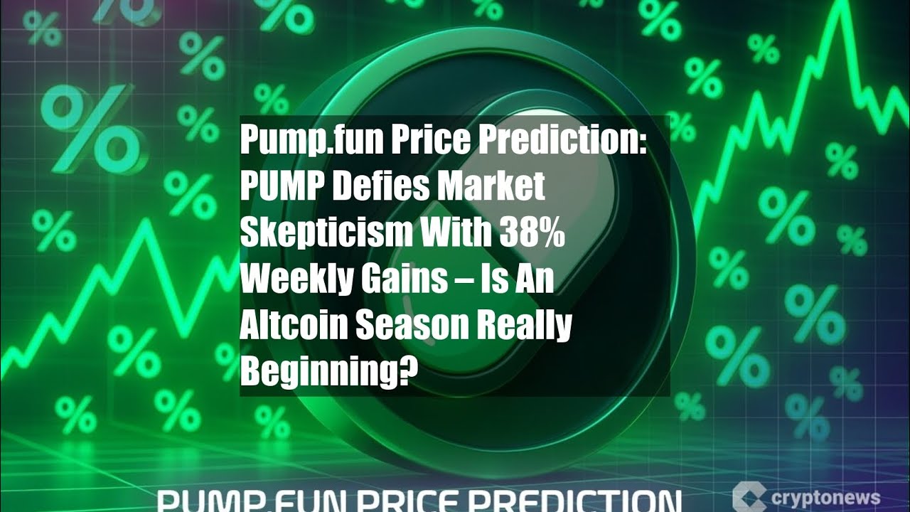 Pump.fun Price Prediction: PUMP Defies Market Skepticism With 38% - YouTube