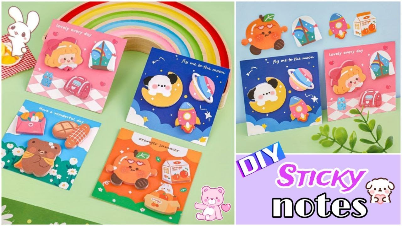 How to make Cute Sticky Notes at Home/ DIY To Do List Planner for ...