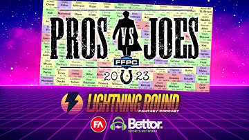 FFPC Pros vs. Joes Fantasy Football Draft | ⚡ Lightning Round