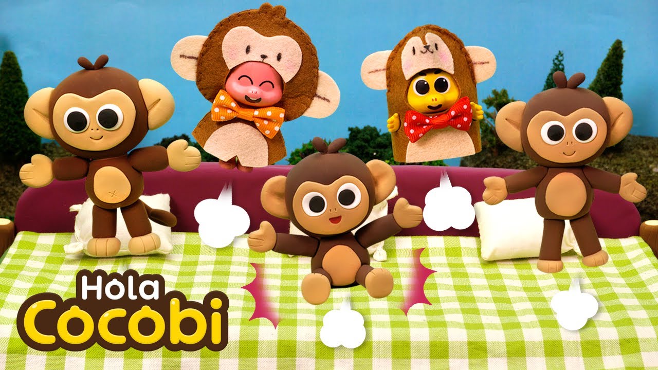 Cinco Monitos🐵 Canciones para Niños | Kids Songs | Hola Cocobi