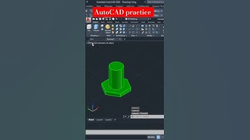Autocad practice drawing | Autocad 3d drawing for beginners | #autocad #techstudybtech
