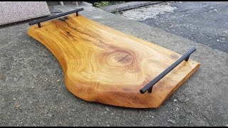 Podnos Na Jídlo Z Třešňového Dřeva