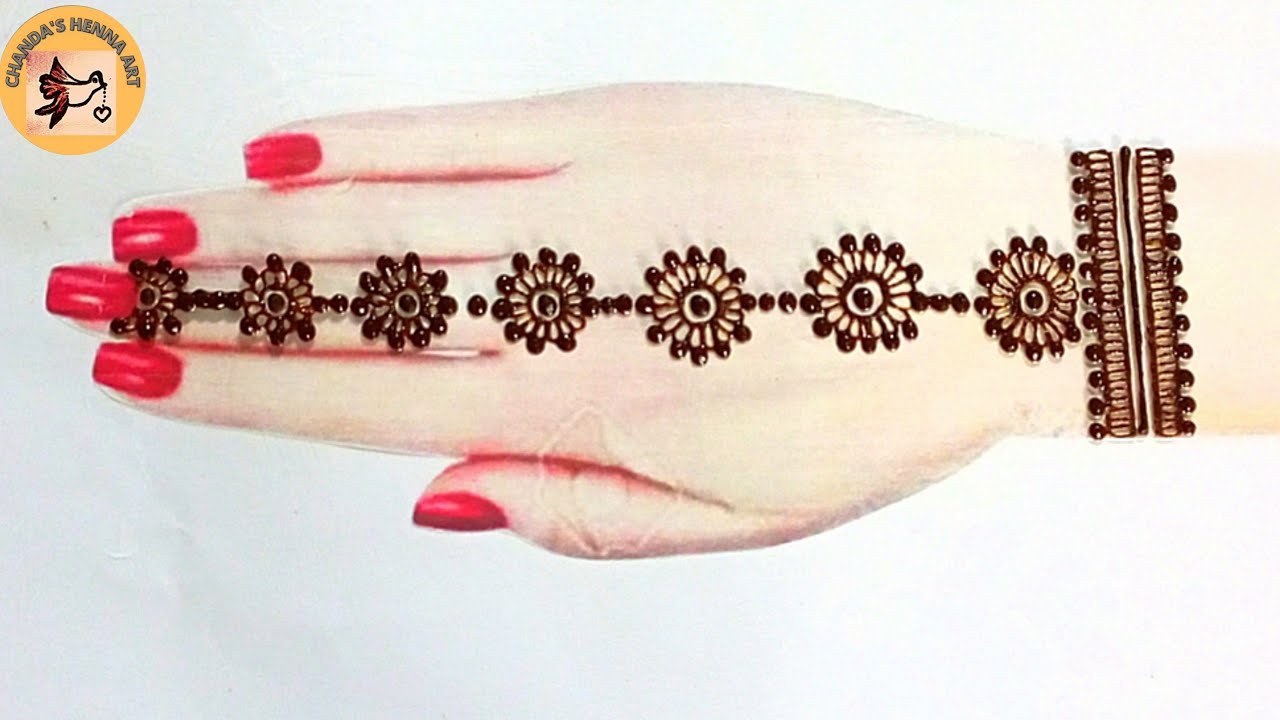 simple mehndi design back hand 2024|Chanda'sHennaArt#mehndi - YouTube