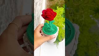 Aesthetic table decor |Bloom Hush| #minirosepotdiy #pipecleaner #rosediy #pipecleanercrafts