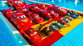 Looking for Disney Pixar Cars On the Rocky Road : Lightning McQueen, Mater, Dinoco McQueen, Mack