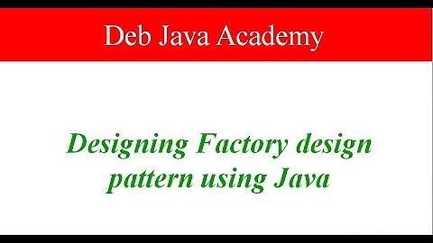 Design and implement Factory design pattern using Java