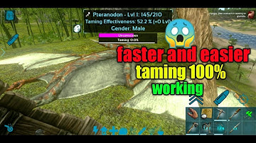 Ark Survival Evolved Mobile How to tame Pteranodon faster and easier 100% working 😱😯