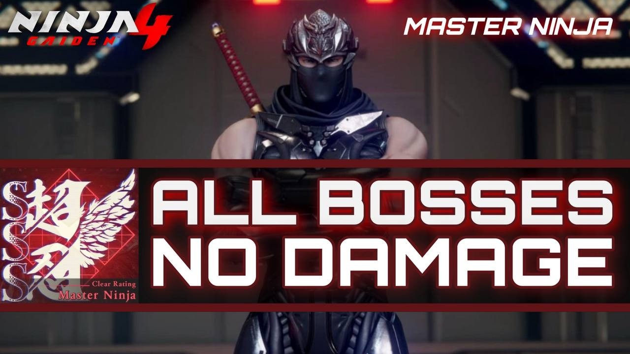 NINJA GAIDEN 4 - All Bosses - No Hit + Bonus Clips - Master Ninja - Ryu - NO NINPO - World First