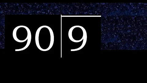 Divide 9 by 90 ,  decimal result  . Division with 2 Digit Divisors . How to do