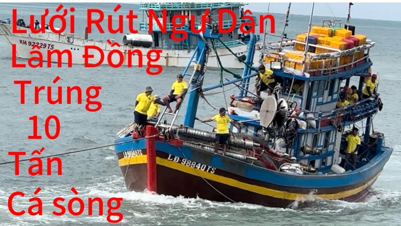 Ghe Lưới Rút Ngư Dân Lâm Đồng -Trúng 10 Tấn Cá Sòng Lớn Vô Cảng LaGi 