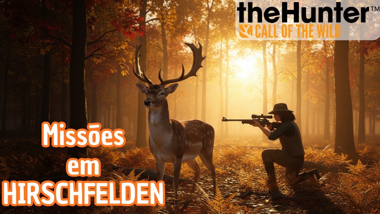 Abatendo 2 GAMOS em HIRSCHFELDEN 🦌 | Missões theHunter Call of the Wild PT-BR