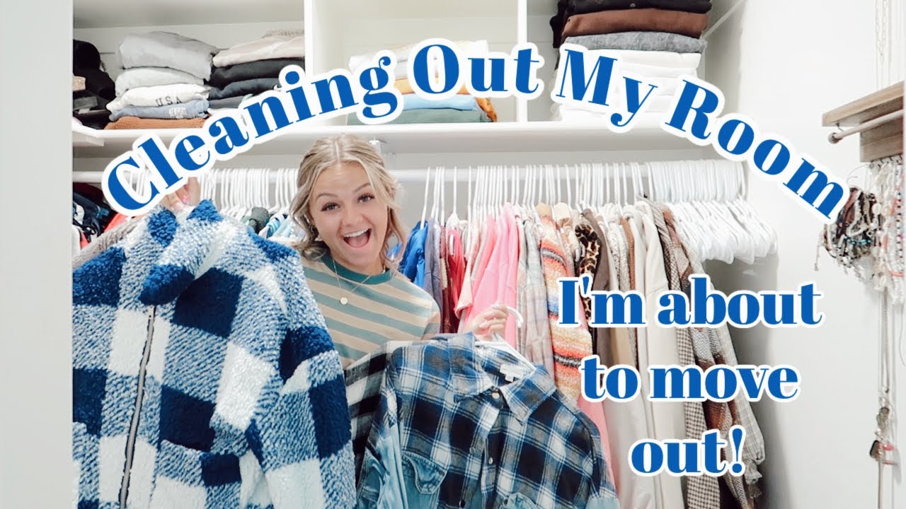 Cleaning Out My Room Before I Move Out - YouTube
