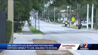 Orlando police continue search for flasher who exposed himself to 13-year-old girl walking to school