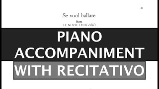 Se vuol ballare *with recitativo* (W. A. Mozart) - Piano Accompaniment in F Major