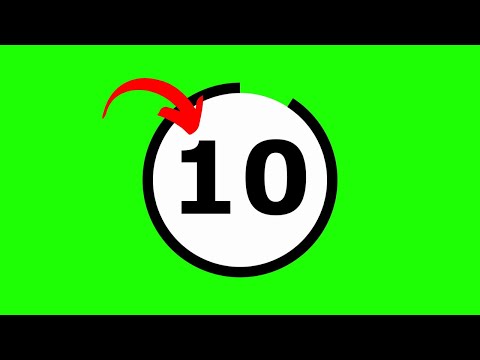 The Sleekest 10 Seconds Green Screen Countdown Timer - No sound (White Background)