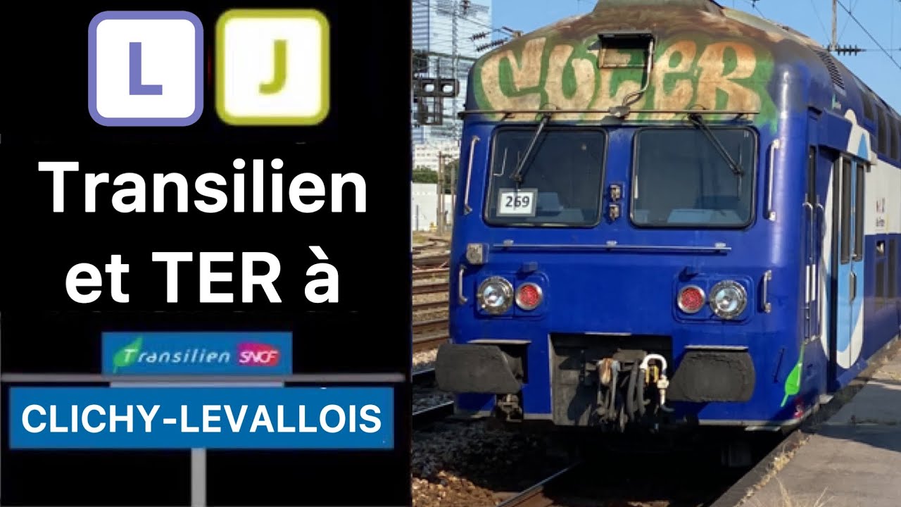 Spot à Clichy Levallois sur le Transilien L et J (VB2N, V2N, VO2N, TER 2NNG, Regio2N, Corail, NAT)