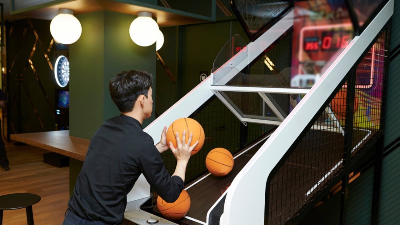  Lanos Basketball Arcade Game, Double Electronic Hoop