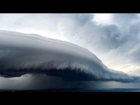 Stormy clouds over the beach