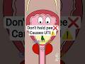 Don't hold your pee 😱! here's why you getting a UTI..#shorts #animation #funny