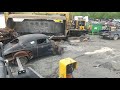 Old 2 Door Chevy and Ford Pinto gets Crushed