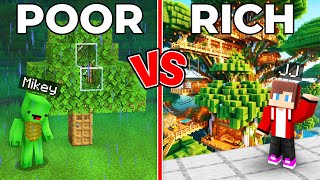Mikey Poor Tree House vs JJ Rich Tree House Survival Battle in Minecraft ? (Maizen)