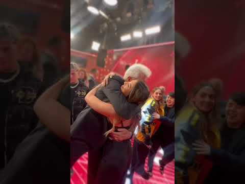 El abrazo de Tinelli y Cande Lecce