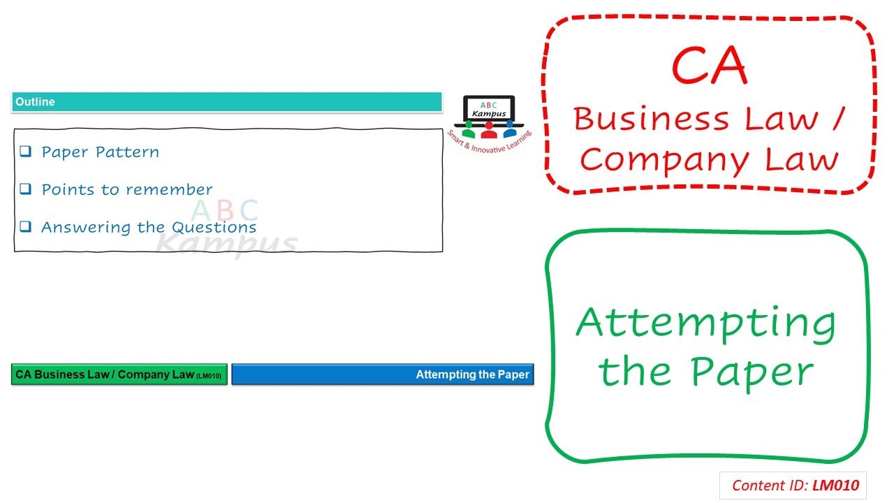 CAF3 V201 Attempting the paper Business Law / Company Law YouTube