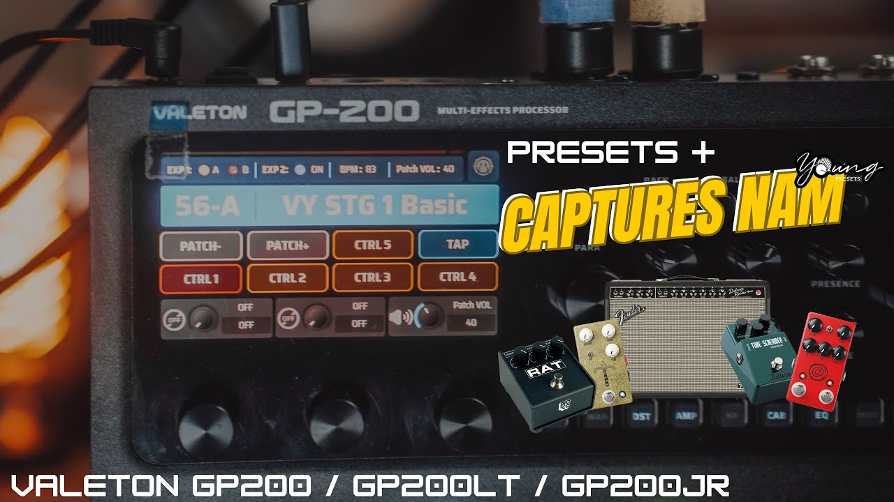 VALETON GP200 | Capturas NAM + Presets, FENDER + PEDAIS | Morning Glory ...