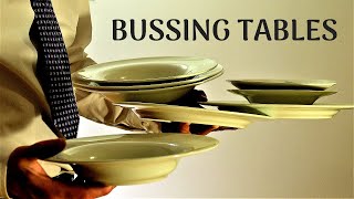 BUSING TABLES 3  how to talk to guests, how to read a table! Waiter training Busboy/Busgirl traning