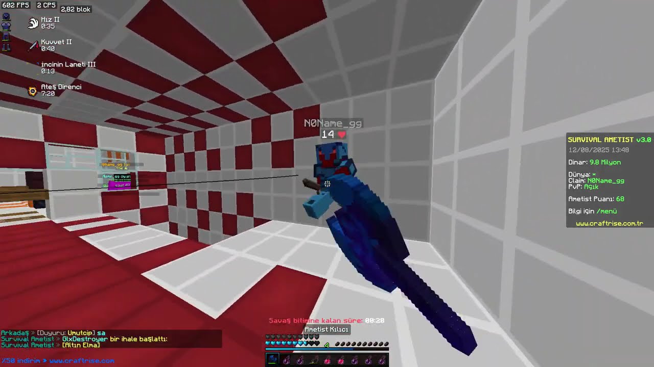 1X BUZ 12X KRAL 3X ZEHİR KESME / DUEL PVP SURVİVAL AMETİST