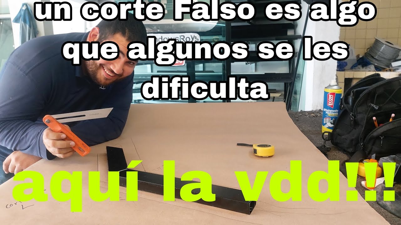 como sacar un corte Falso correcto en cualquier perfil de herrería,madera y mas