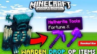 Warden Drop OP Items Addon For Minecraft Pocket Edition 1.19+ | Warden is OP Addon For Minecraft PE