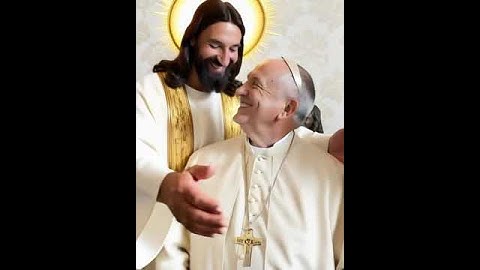 Papa Francesco con Gesù, noi ti vogliamo immaginare cosi #papafrancisco