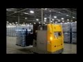 Twin Pallet AGV Forklift loading Semi Trailer