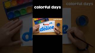 kinder délice logo painting
