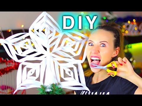 НОВОГОДНИЙ DIY ДЕКОР - КАК СДЕЛАТЬ 3D СНЕЖИНКУ ДЛЯ ЁЛКИ - ИГРУШКИ ДЛЯ ЕЛКИ СВОИМИ РУКАМИ | Элли Ди