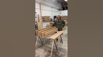 Making a round tabletop for a fluted base. #customfurniture #whiteoak #roundtabletop