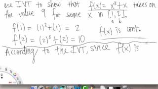 Intermediate Value Theorem | Example 1 | Single Variable Calculus for Sci & Eng | Griti